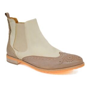 La Canadienne Women's Leather Chelsea Boots Wingtip Ankle Booties Made in Italy